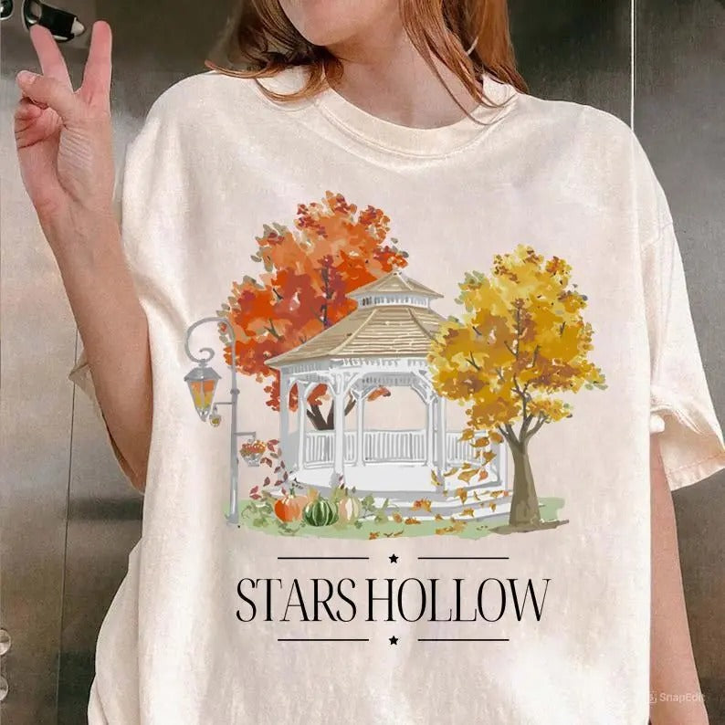 Stars Hollow Shirt Where You Lead I Will Follow Vintage Style Lukes Diner Cotton Tshirt Hoodie, Sweatshirt