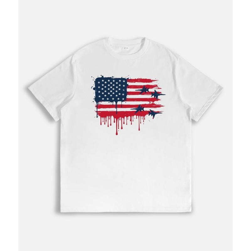 Statement T - Shirt: Unique American Flag Motif with a Bold Aesthetic style 02 Hoodie, Sweatshirt | UrbanDripWear.com