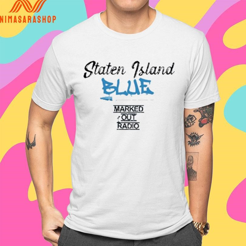 Staten Island Blue Marked Out Radio Shirts