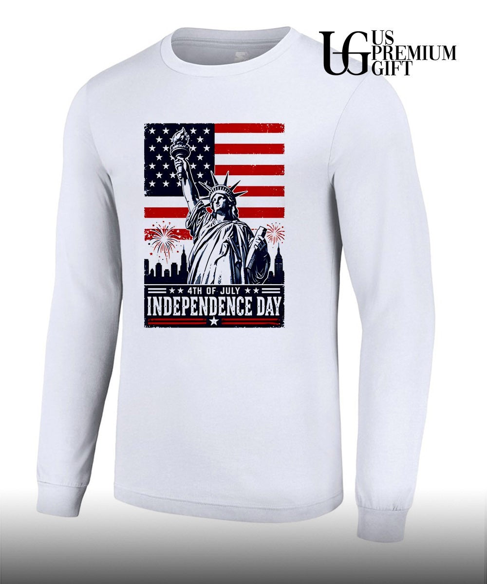 Statue Of Liberty 4th Of July Independence Day Fireworks City Skyline shirt