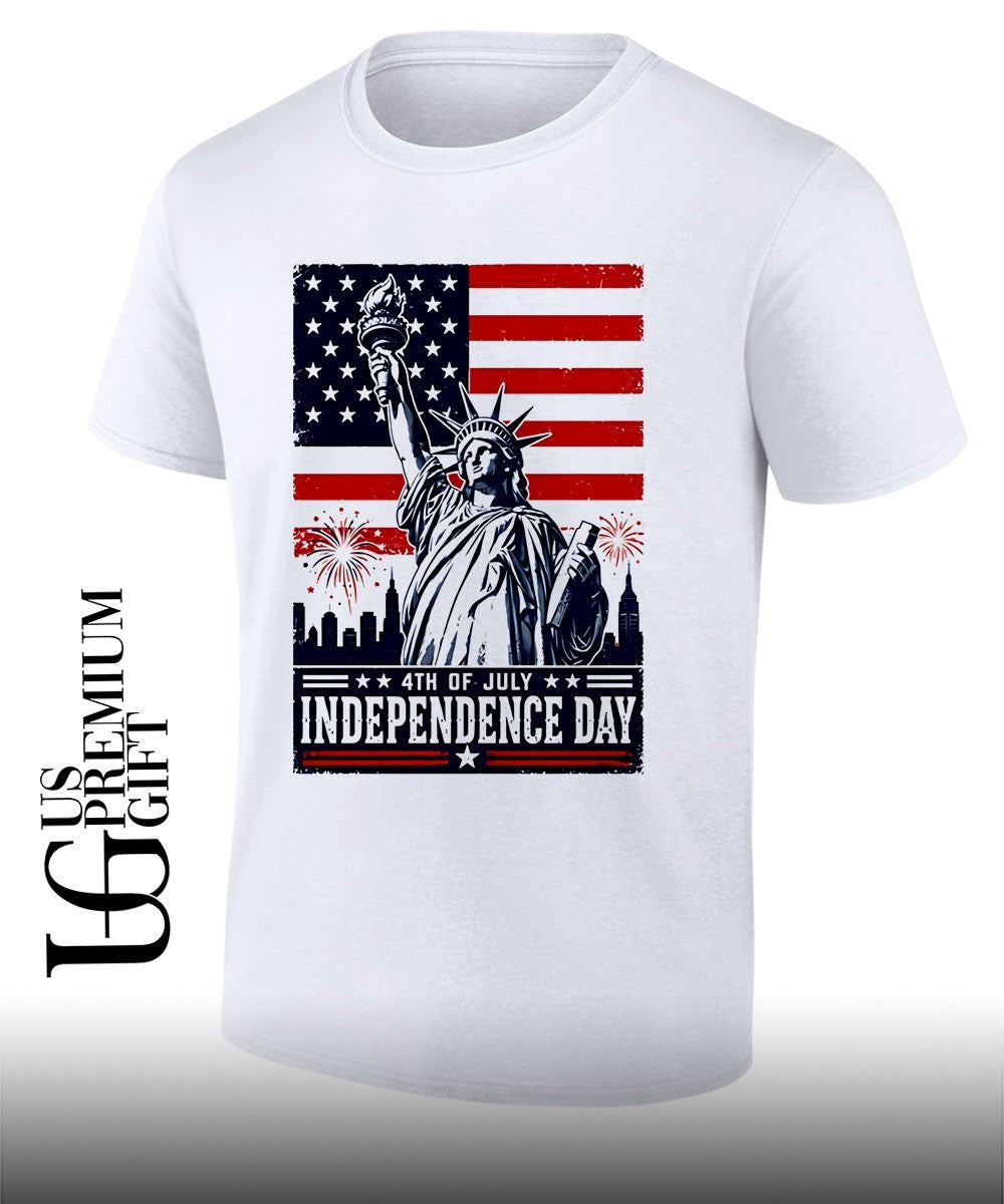 Statue Of Liberty 4th Of July Independence Day Fireworks City Skyline shirt