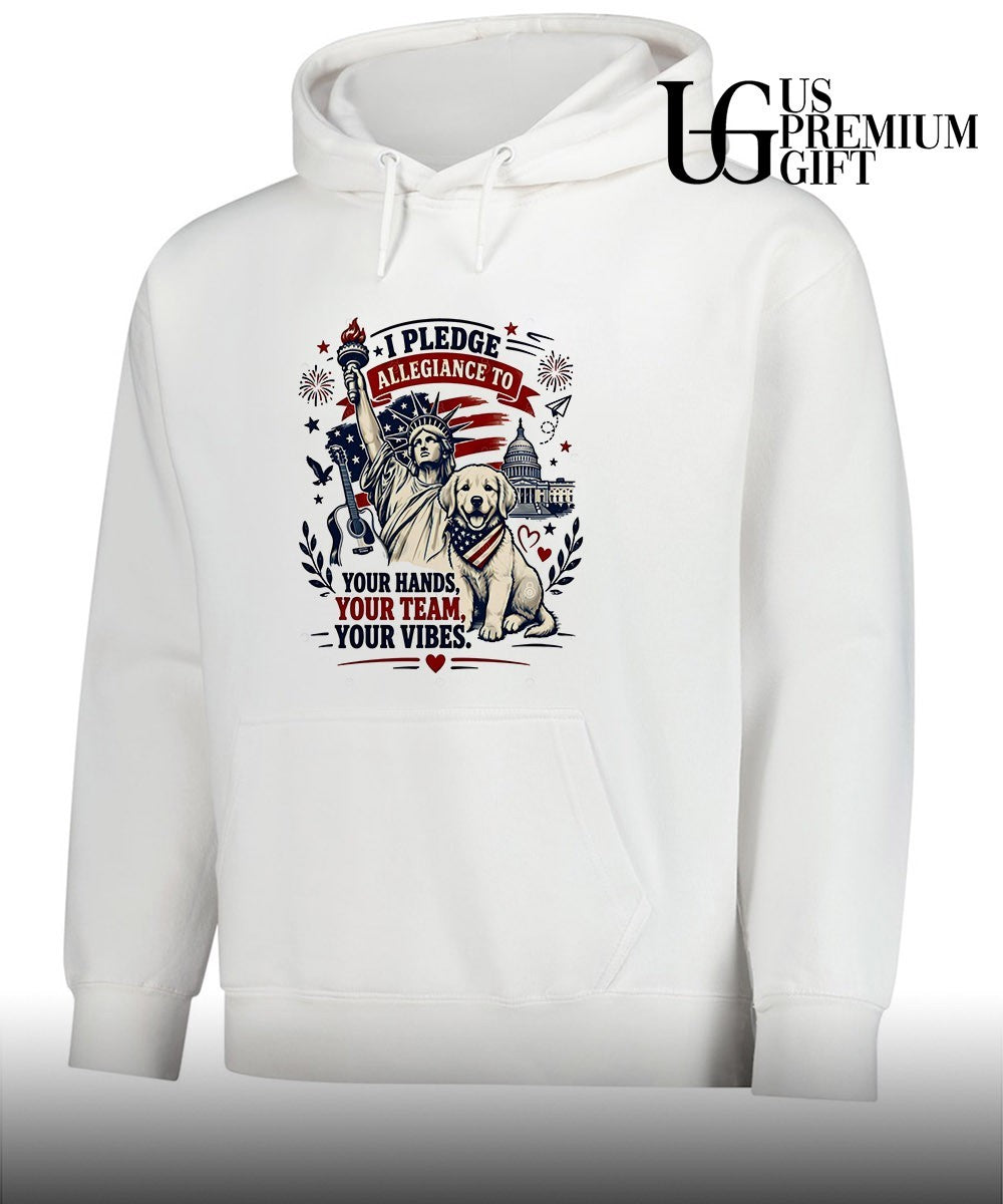 Statue of Liberty Golden Retriever I Pledge Allegiance to Your Hands Your Team shirt