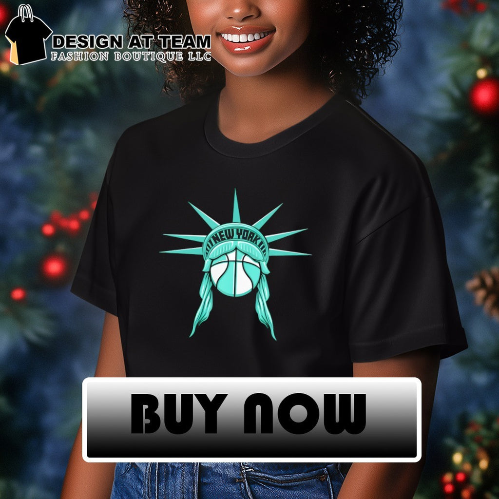Statue of Liberty New York Liberty Basketball NBA 2026 parody logo shirt