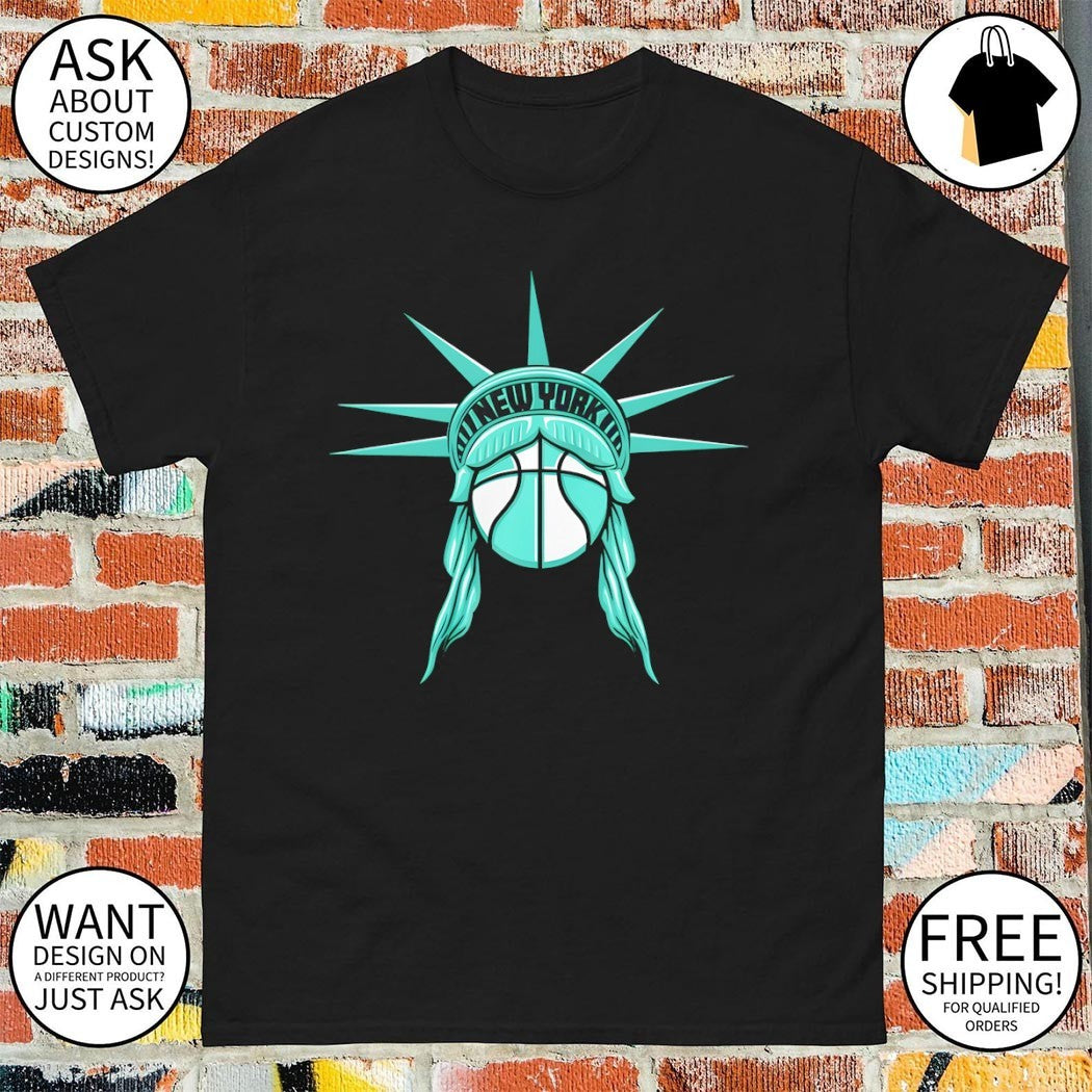 Statue of Liberty New York Liberty Basketball NBA 2026 parody logo shirt