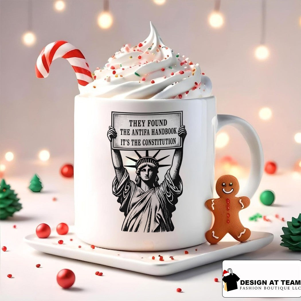 Statue of Liberty they found the antifa handbook it’s the constitution shirt
