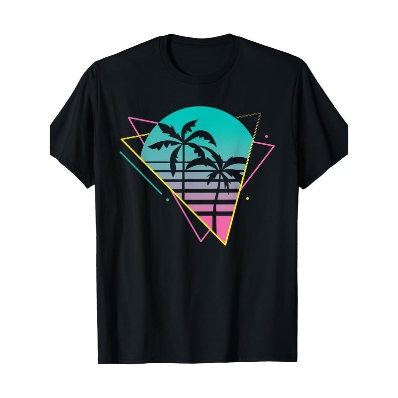 Steam Wave 80's 90's Vintage design - Vintage Palm Tree T-shirt Made in USA Hoodie, Sweatshirt | UrbanDripWear.com