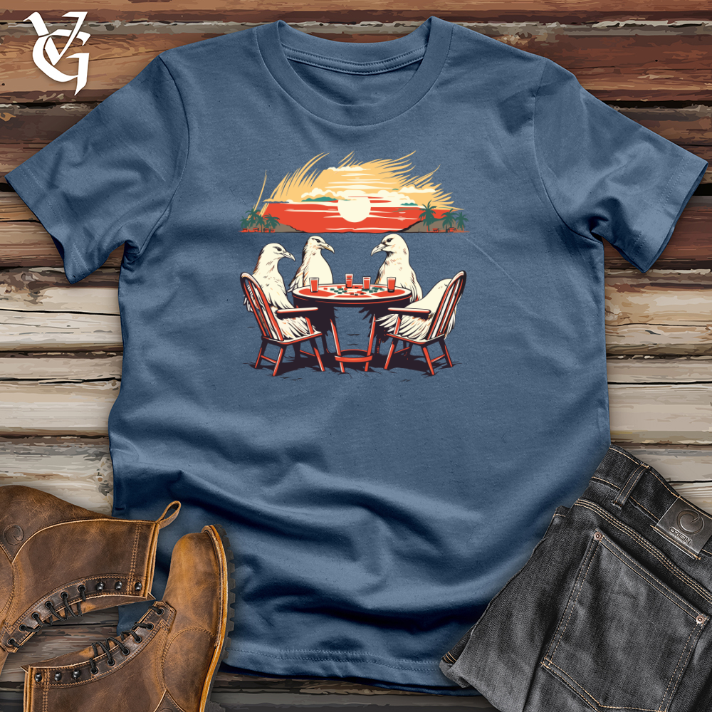 Vintage Poker Birds Cotton Tee