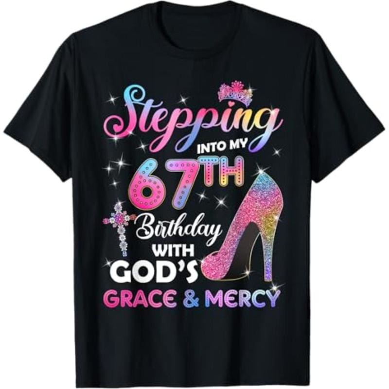 Stepping Into My 67th Birthday gift Women 67 years old Pumps T-Shirt Top Womenswear Hoodie, Sweatshirt | UrbanDripWear.com