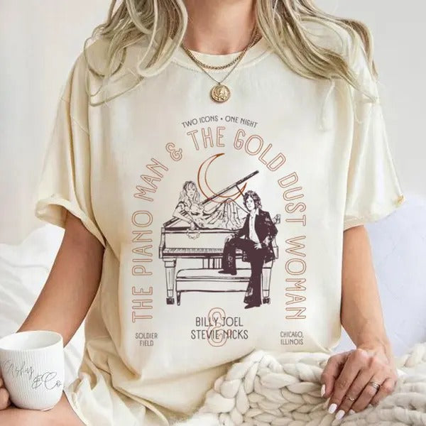 Stevie Nicks Billy Joel Shirt, The Gild Dust Woman Shirt Hoodie, Sweatshirt | UrbanDripWear.com