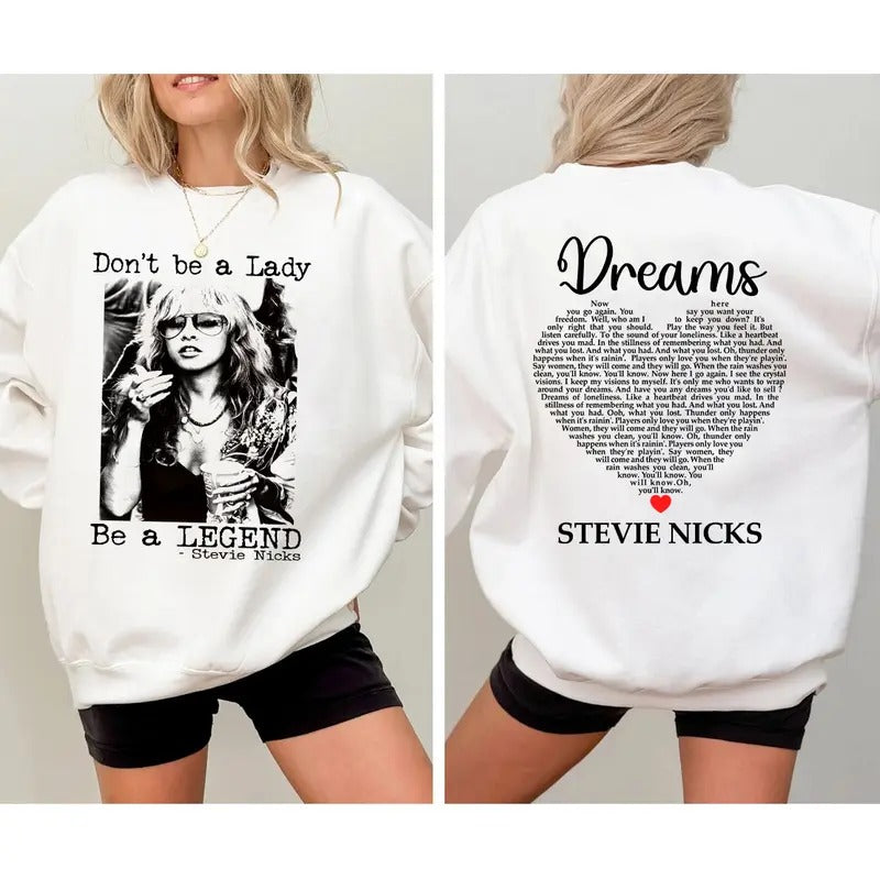 Stevie Nicks Dreams 2 Sides Shirt Sweatshirt Hoodie, Stevie Nicks Sweatshirt, Gift For Fan | UrbanDripWear.com
