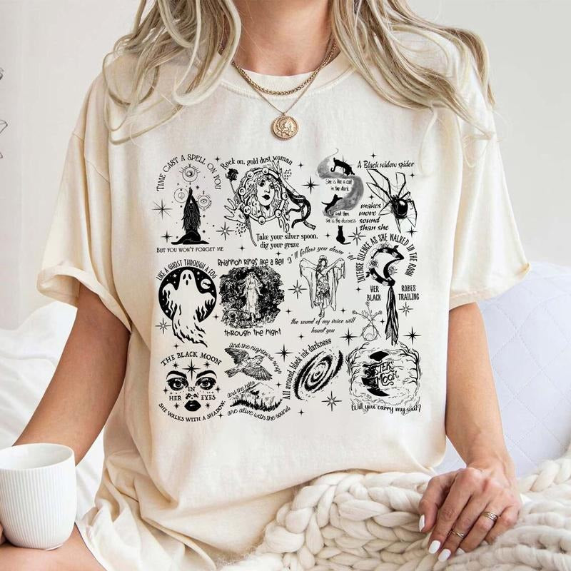 Stevie Nicks Halloween Lyrics Shirt, Stevie Nicks Tour Shirt Hoodie, Sweatshirt | UrbanDripWear.com
