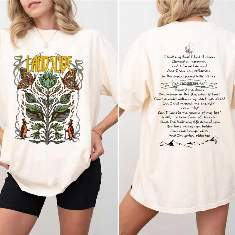 Stevie Nicks Landslide Shirt, Stevie Nicks Shirt, Stevie Nicks Fan Shirt Hoodie, Sweatshirt | UrbanDripWear.com