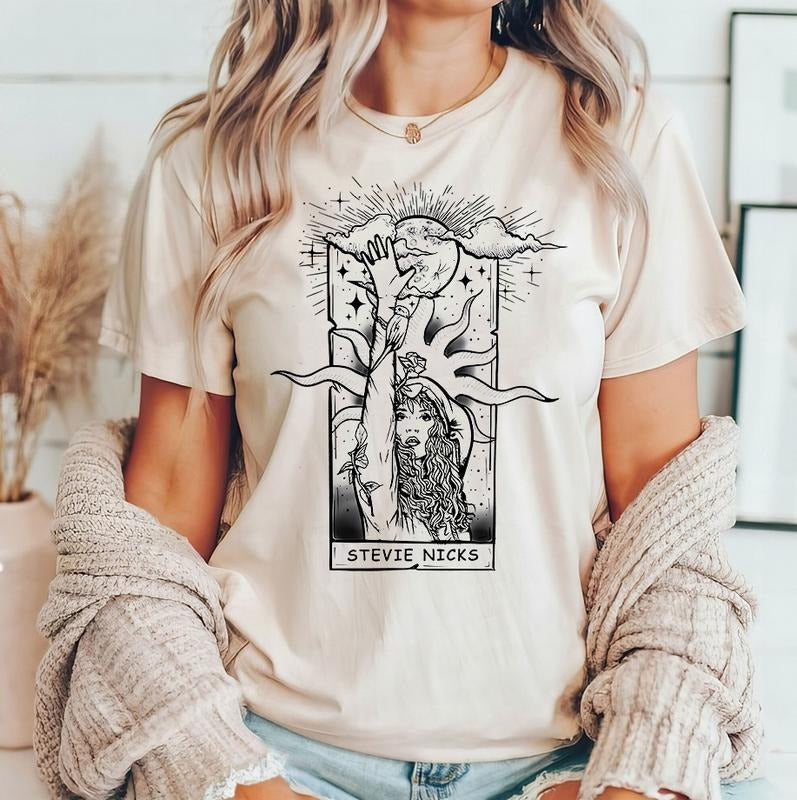 Stevie Nicks Shirt Sweatshirt Hoodie, Retro Stevie Nicks T-shirt, 2024 Concert Shirt, Gift For Fan | UrbanDripWear.com