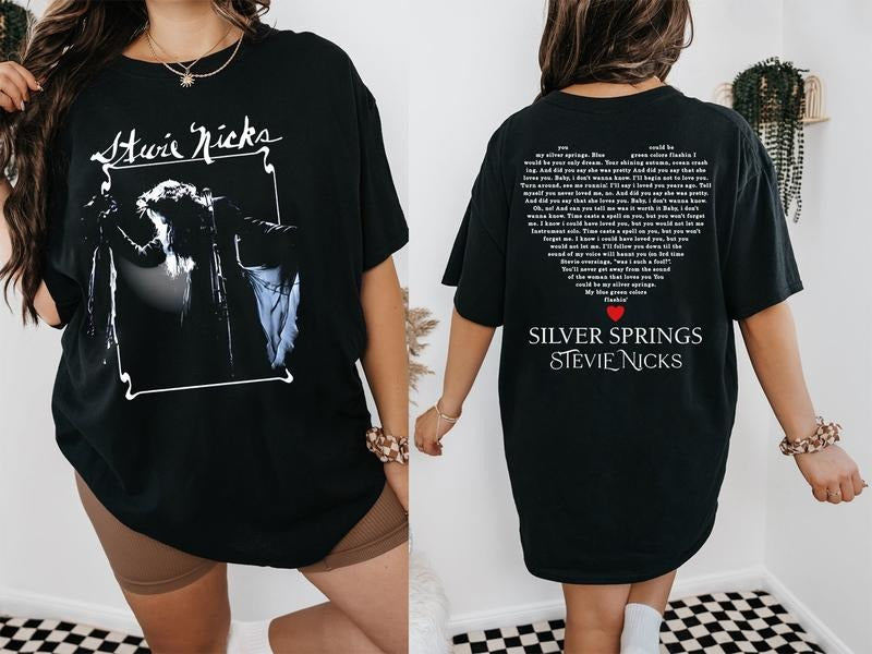 Stevie Nicks Silver Spring Shirt, Stevie Nicks Concert Tour Shirt Hoodie, Sweatshirt | UrbanDripWear.com