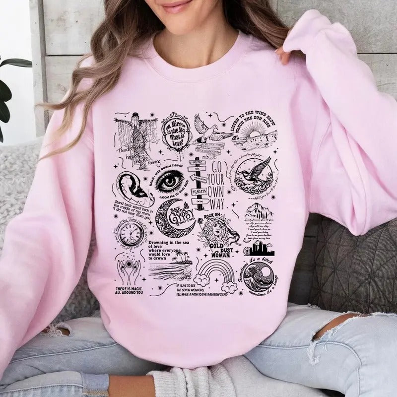 Stevie Nicks Songs Shirt Sweatshirt Hoodie, Stevie Nicks Tracklist Gift For Fans | UrbanDripWear.com