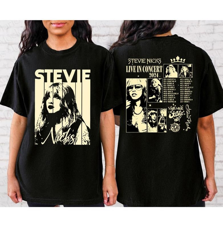 Stevie Nicks Tour 2024 Shirt Sweatshirt Hoodie, Live In Concert Tour 2024 Stevie Nicks Unisex T-Shirt, Music Tour Shirt,...