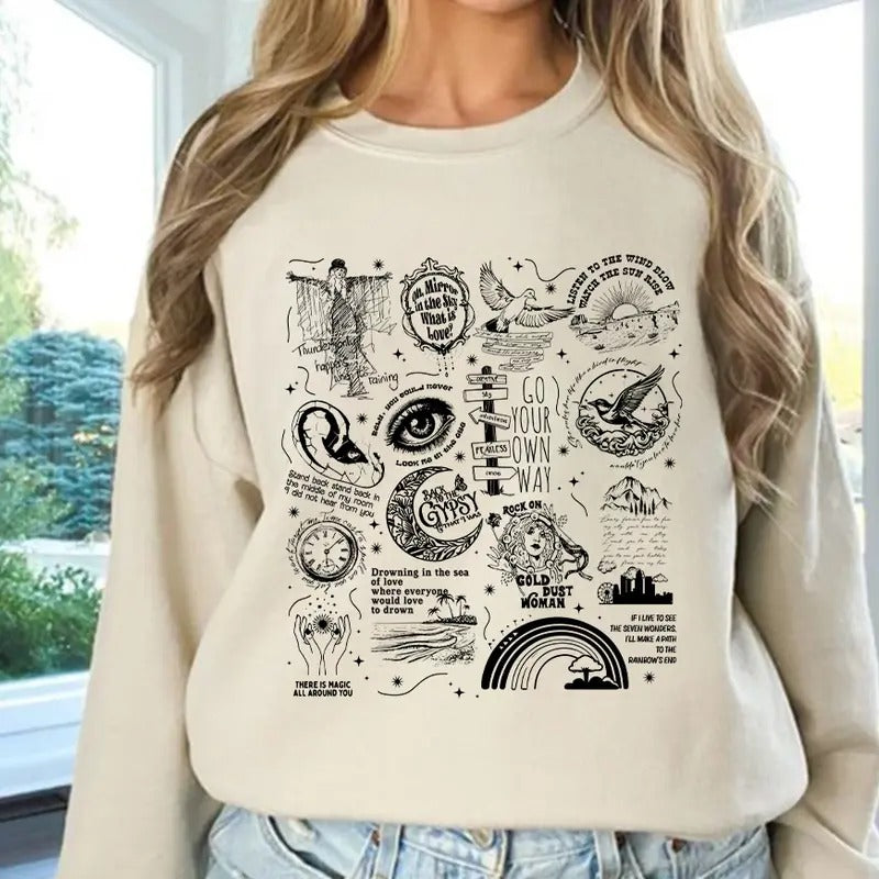 Stevie Nicks Tracklist Shirt Sweatshirt Hoodie, Stevie Nicks Shirt , Gift For Her | UrbanDripWear.com