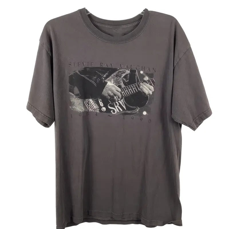 Stevie Ray Vaughan T-Shirt Collection in Charcoal Tone - Featuring 2001 Guita Hoodie, Sweatshirt | UrbanDripWear.com
