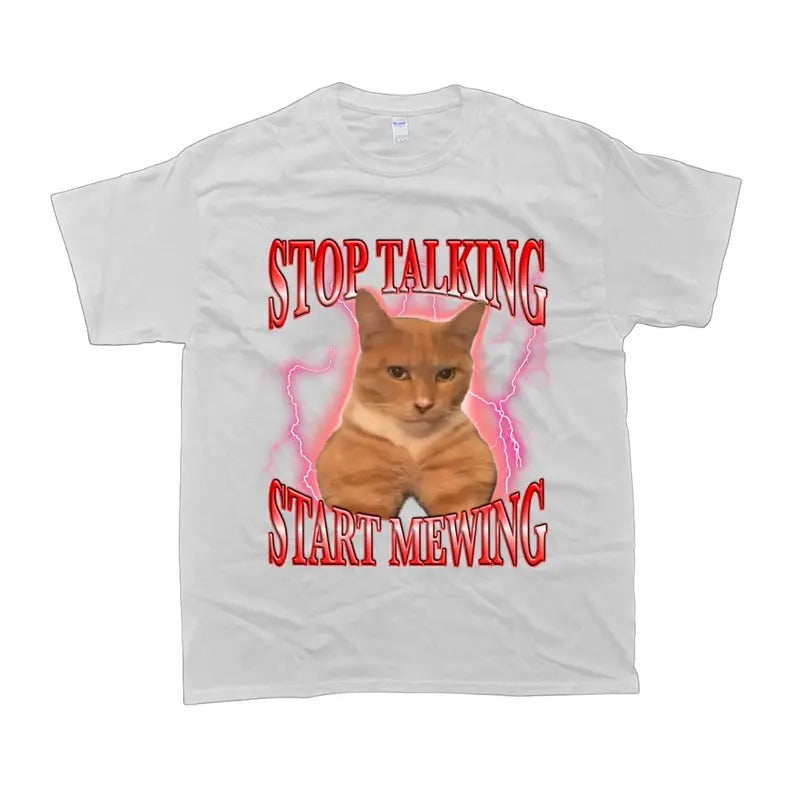 Stop Talking Start Mewing Funny Looks Maxing Meme Tshirt Women Womenswear Comfort Hoodie, Sweatshirt | UrbanDripWear.com