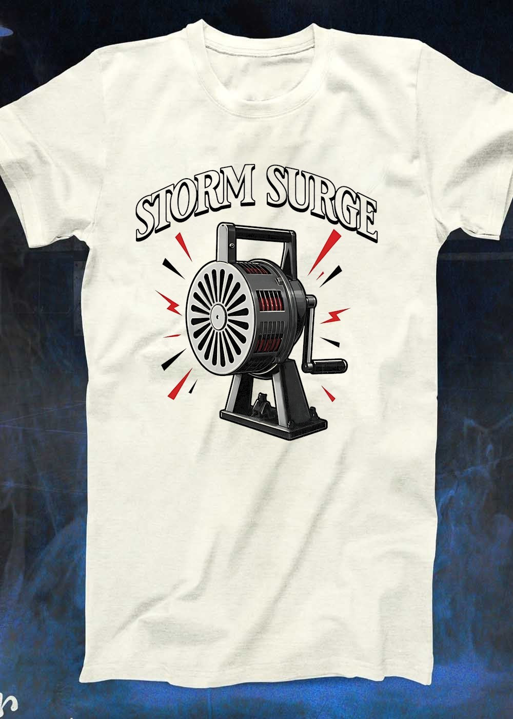 Storm Surge Hand Crank Air Raid Siren Graphic T-Shirt