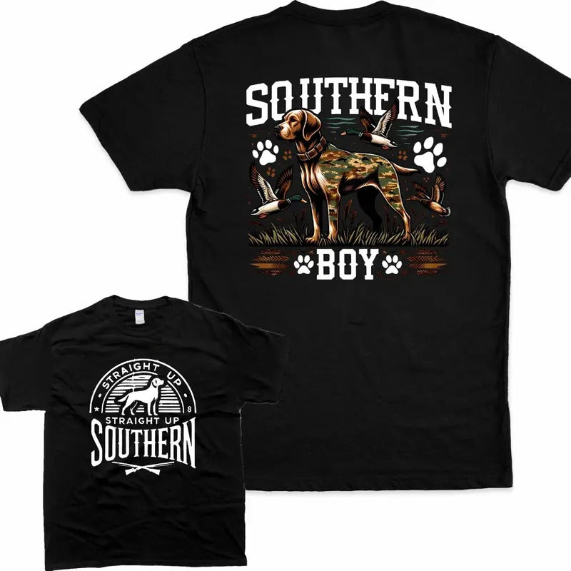 Straight Up Southern T-Shirt - Hunting Dog Holding Hoodie, Sweatshirt | UrbanDripWear.com