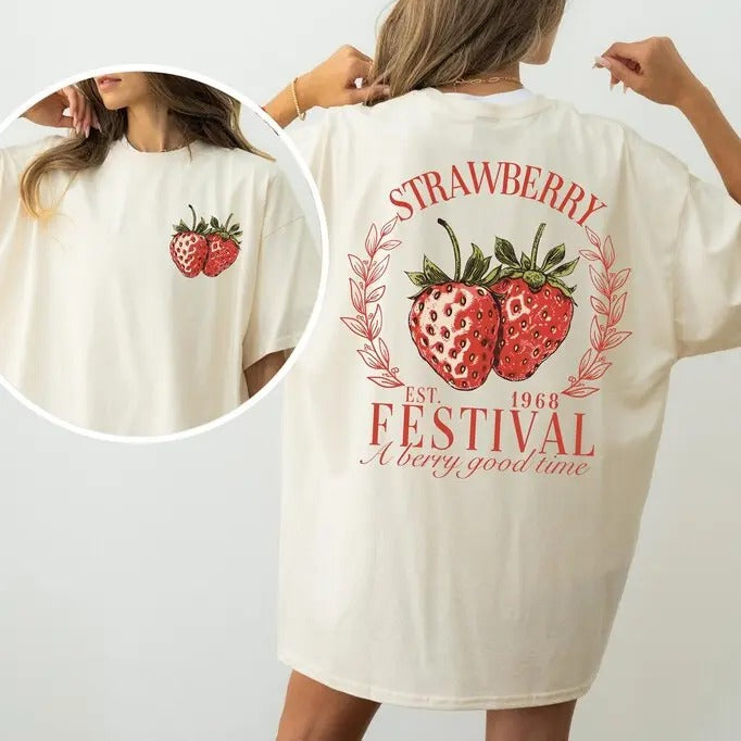 Strawberry Festival 1968 Shirt, A Berry Good Times T-Shirt, Strawberry Lovers Shirt, Retro Strawberry T-Shirt, Trendy...