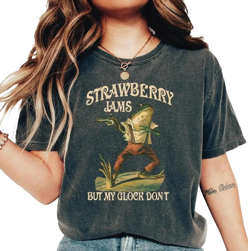 Strawberry Jams But My Glock Don't T-Shirt, Funny Meme Sweatshirt & Hoodie | UrbanDripWear.com
