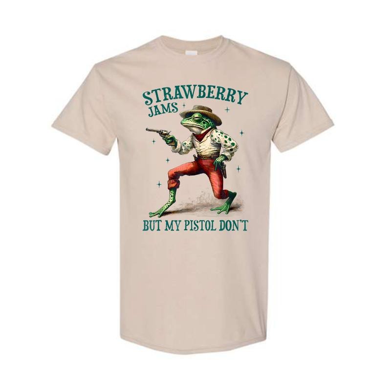 Strawberry Jams But My Guns Don't Shirt, Unisex Shirt Hoodie, Sweatshirt | UrbanDripWear.com