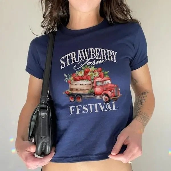 Strawberry festival tee, Coquette Strawberry, y2k tee t-shirt Hoodie, Sweatshirt | UrbanDripWear.com