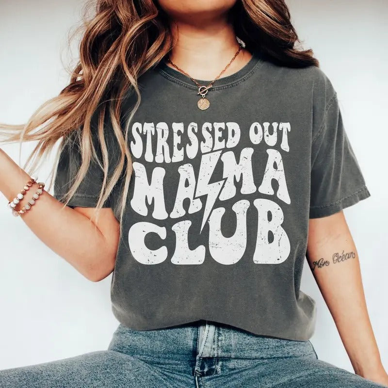 Stressed Out Mama Shirt - Hot Mess & Funny Gift for New Mom New Mama Must-Have! Hoodie, Sweatshirt | UrbanDripWear.com