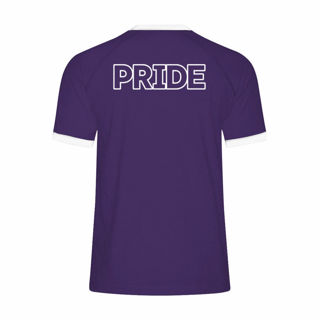 CBC Pride Gem Retro Stripe Ringer Tee Purple with White