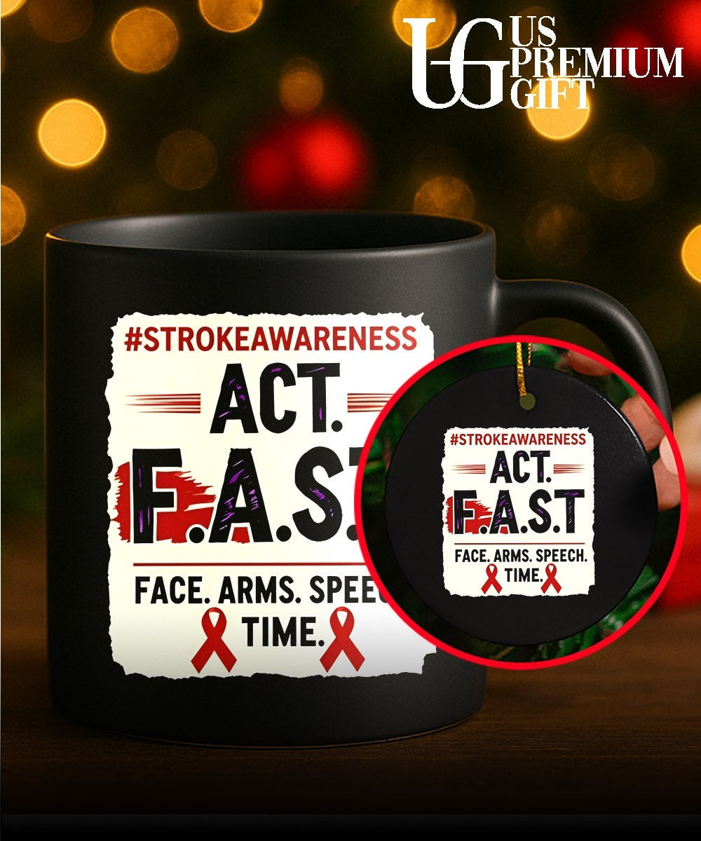 Stroke Awareness Act Fast Face Arms Speech Time shirt