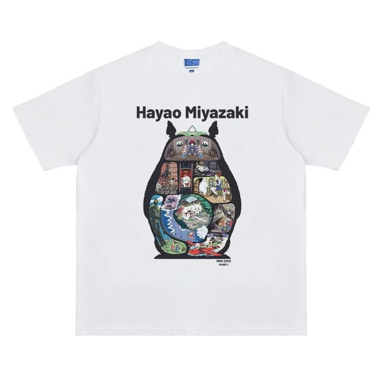 Studio Ghibli "Fan Tribute Collection" Vintage Oversized Tee Anime T-shirt 100% Cotton Original Design Men's Top for Fans...