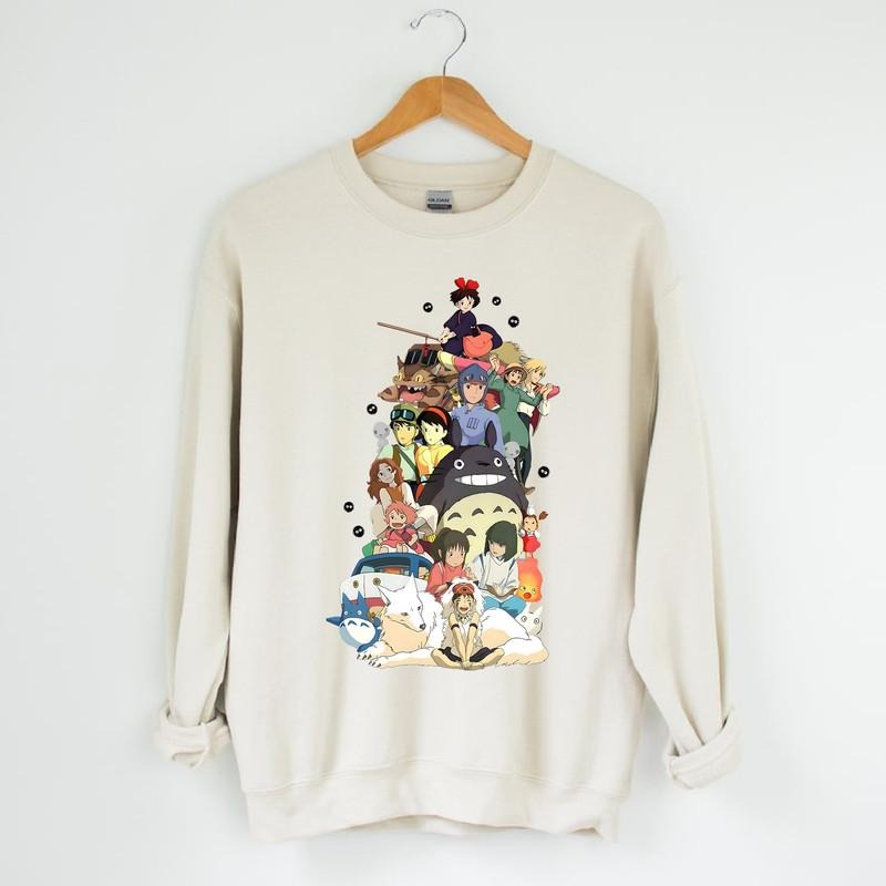 Studio Ghibli All Characters Crewneck Sweatshirt, Anime sweatshirt, Manga Sweatshirt T-Shirts, Hoodie | UrbanDripWear.com