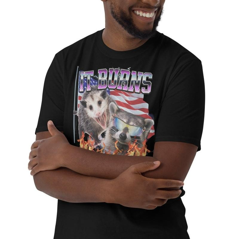 Stylish It Burns When I Pee shirt, raccoon tee, Inappropriate Shirt, Dank Meme Tee, Weird Shirt F,unny Meme Shirt,...