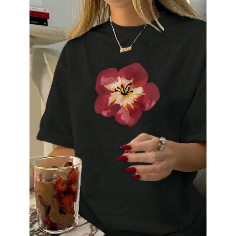 Stylish T - Shirt Featuring a Beautiful Flower Motif, Ideal for Effortless Fashion style 02 Hoodie, Sweatshirt |...