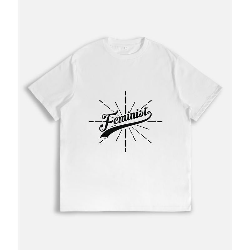 Stylish T - Shirt with a Bold Feminist Emblem: "Feminist" Hoodie, Sweatshirt | UrbanDripWear.com