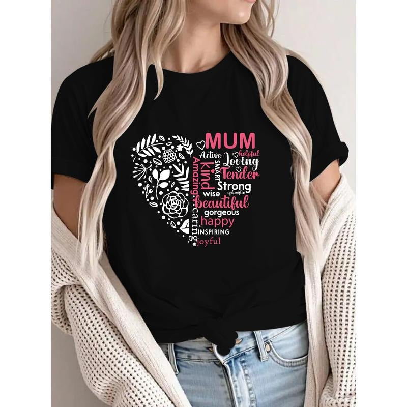 Stylish T - shirt Celebrating Mum, Featuring Adjectives and Beautiful Floral Design Hoodie, Sweatshirt | UrbanDripWear.com