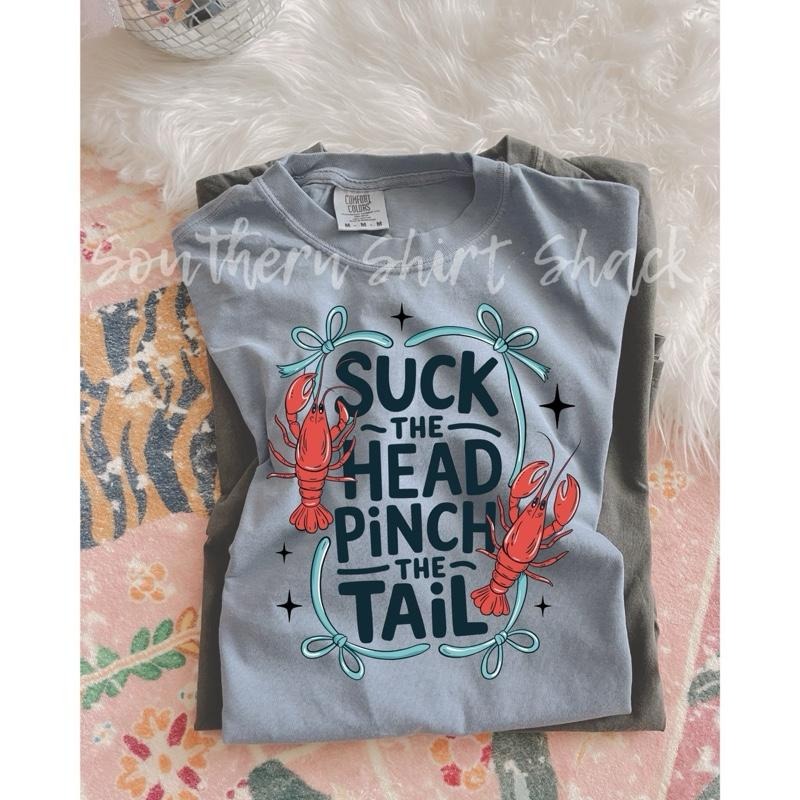 Suck the head pinch the tail crawfish T shirt  | granite comfort colors t shirt Hoodie, Sweatshirt | UrbanDripWear.com