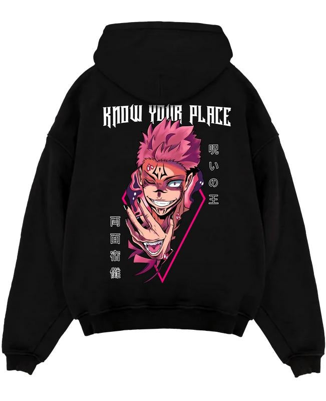 Sukuna X Know your place - Jujutsu Kaisen Hoodie T-shirt Hoodies & Sweatshirts | UrbanDripWear.com