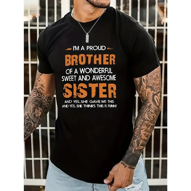 Summer Cotton Print Tee Shirt For Men Casual Short Sleeve, Breathable Knit Fabric, Classic Fit