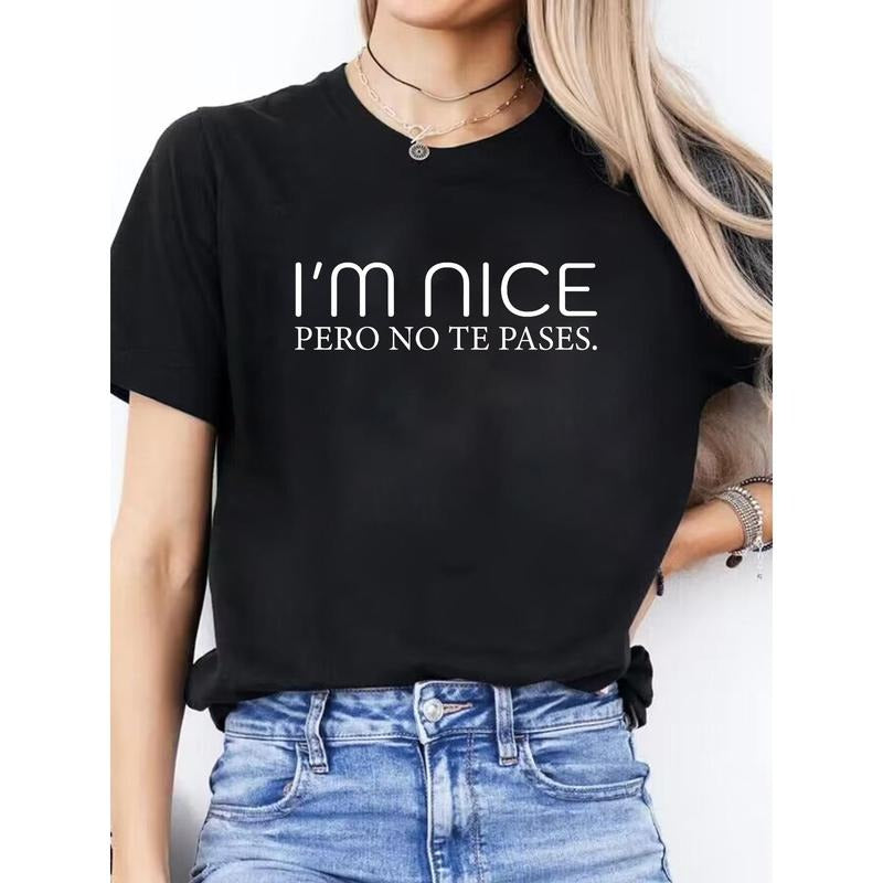 Women's Casual Letter Print T-Shirt