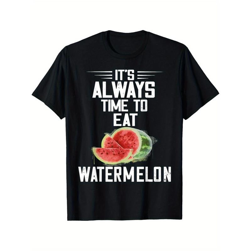 Summer Fruit Lover It's Always Time To Eat Watermelon T-Shirt made in usa Hoodie, Sweatshirt | UrbanDripWear.com