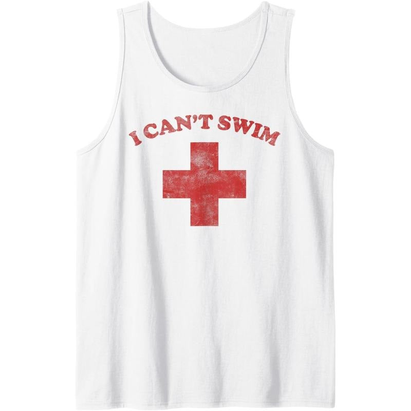 Summer Humor Funny Pool Lifeguard Tshirt I Cant Swim Tank Top made in usa Hoodie, Sweatshirt | UrbanDripWear.com