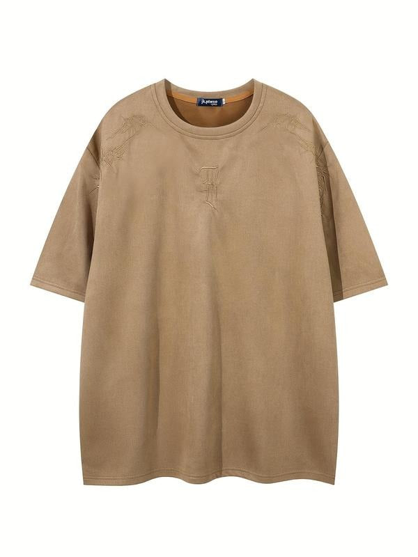 Summer New Design Heavy Embroidery Short Sleeve T-Shirt for Men, Casual Round Neck Top for Versatile, Stylish and...