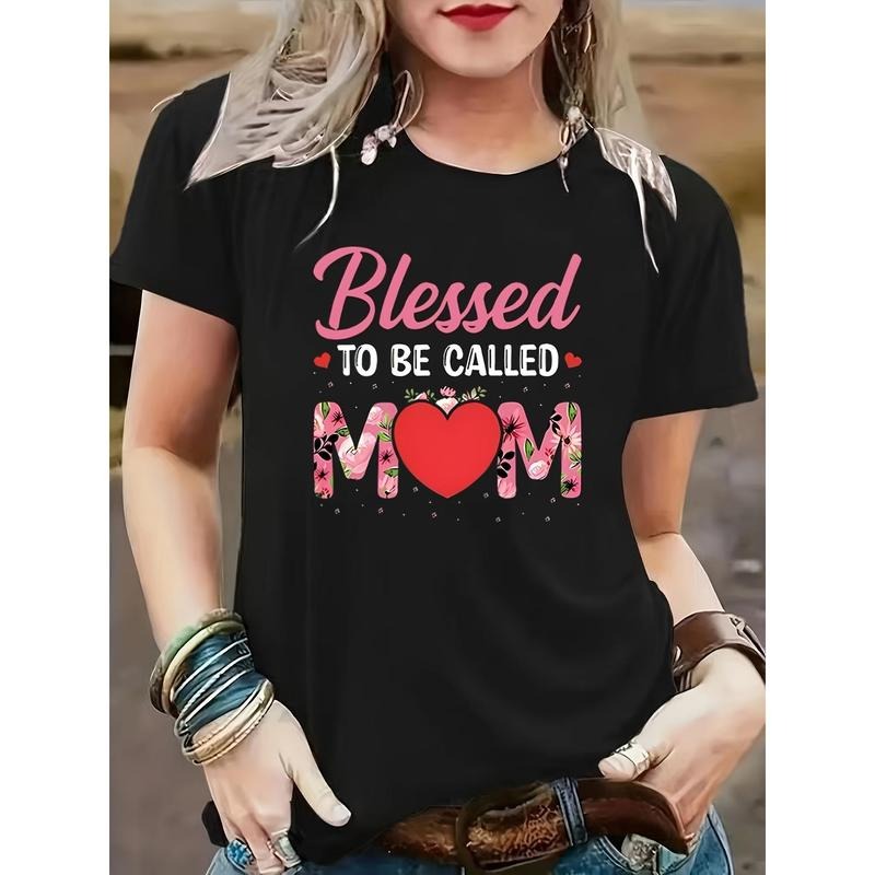 Women's "Blessed to be Called Mom" Black T-Shirt