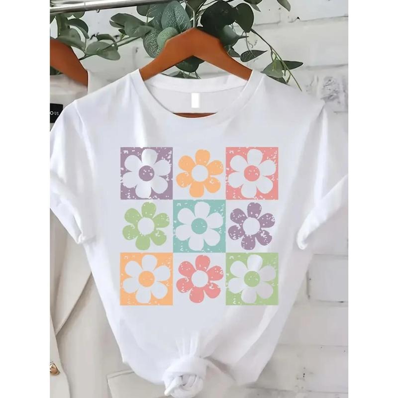 Women'S Floral Print T-Shirt