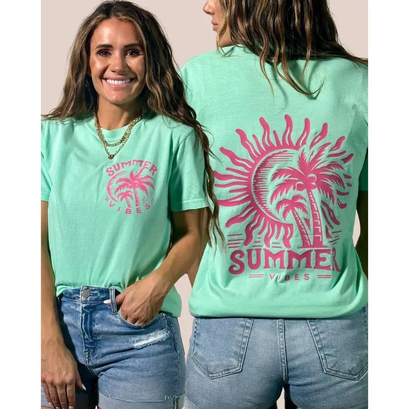 Summer Vibes Tshirt, Kylie Pitts Tshirt Summer Vibes  hot tiktok trend 2024 Hoodie, Sweatshirt | UrbanDripWear.com