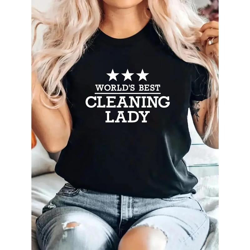 [Gentle] World's Best Cleaning Lady Graphic T-Shirt