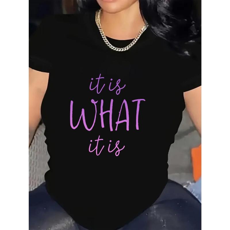Women's Casual Sports T-Shirt with Motivational Print
